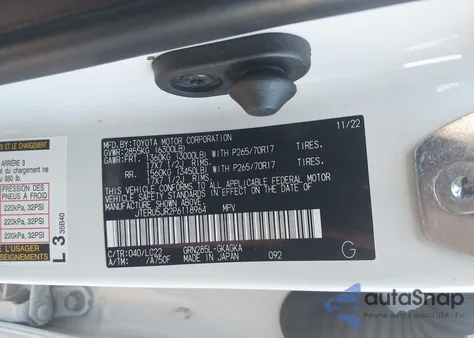 2023 Toyota 4Runner Trd Off Road Premium z USA, uszkodzony, nr VIN JTERU5JR2P6118964